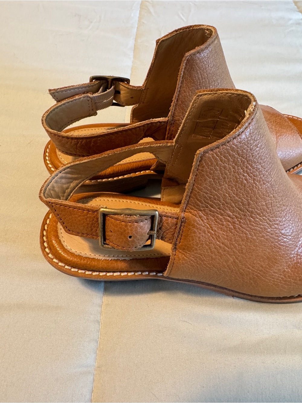 Classic Tan Leather Open-Toe Slingback - Picture 8 of 16